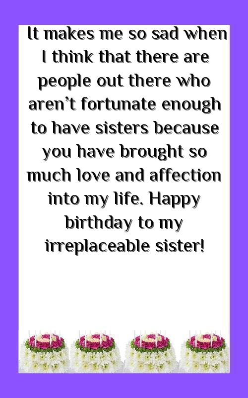bday quotes for sister